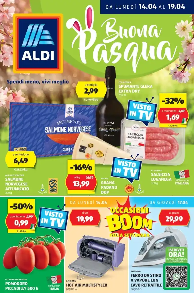 Volantino Aldi Buona Pasqua fino al 19 dal 14/04/2025