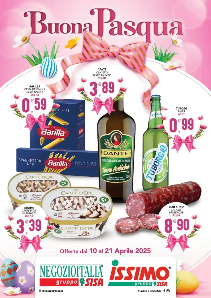 Volantino Sisa Buona Pasqua offerte dal 10 al 21/04/2025