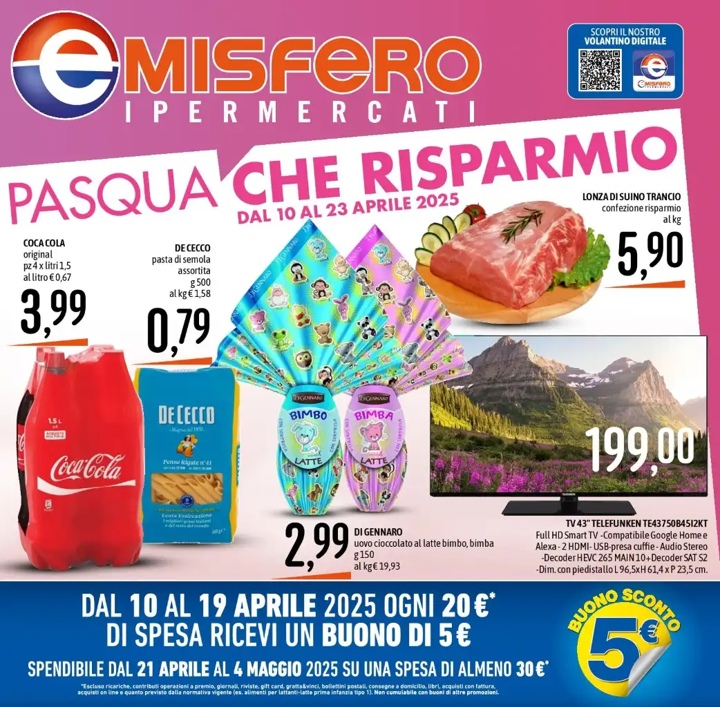 Volantino Emisfero Pasqua che Risparmio dal 10 al 23/04/2025