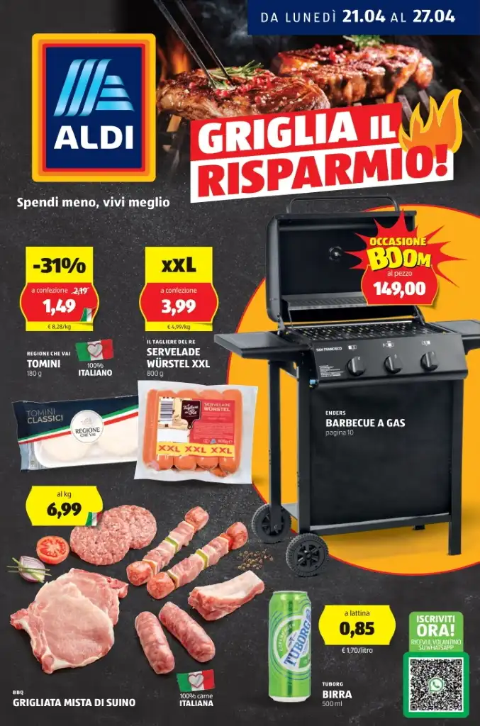 Volantino Aldi Griglia il Risparmio fino al 27 dal 21/04/2025