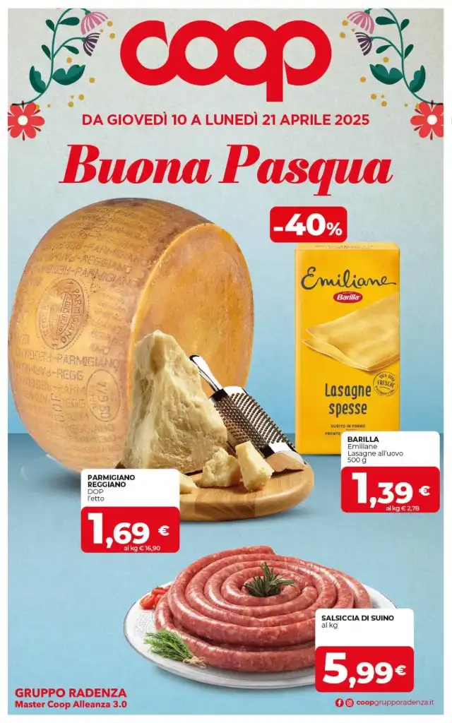 Volantino Coop Sicilia Buona Pasqua dal 10 al 21/04/2025