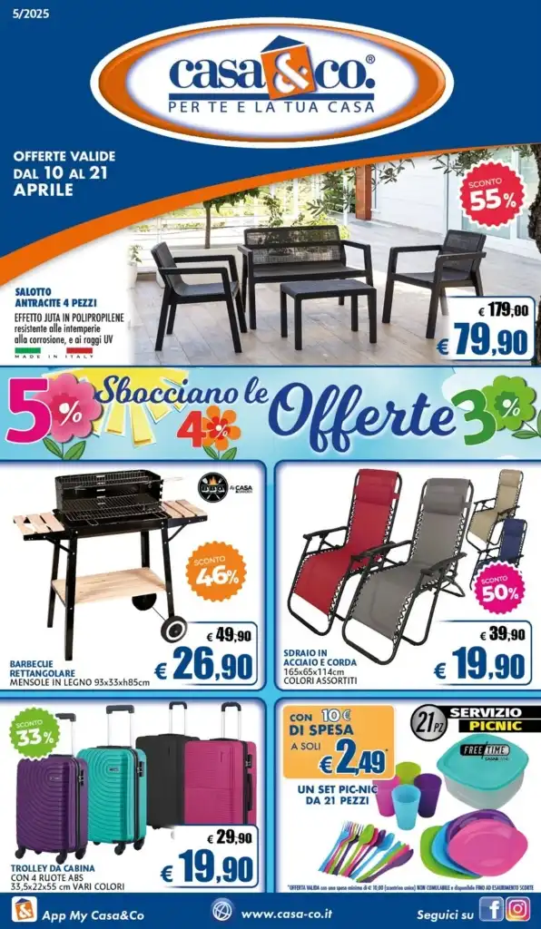 Volantino Casa&Co Sbocciano le Offerte dal 10 al 21/04/2025