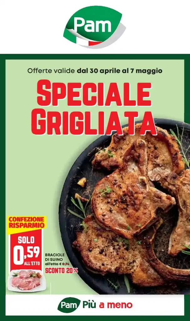 Volantino Pam Speciale Grigliata dal 30/04 al 7/05/2025
