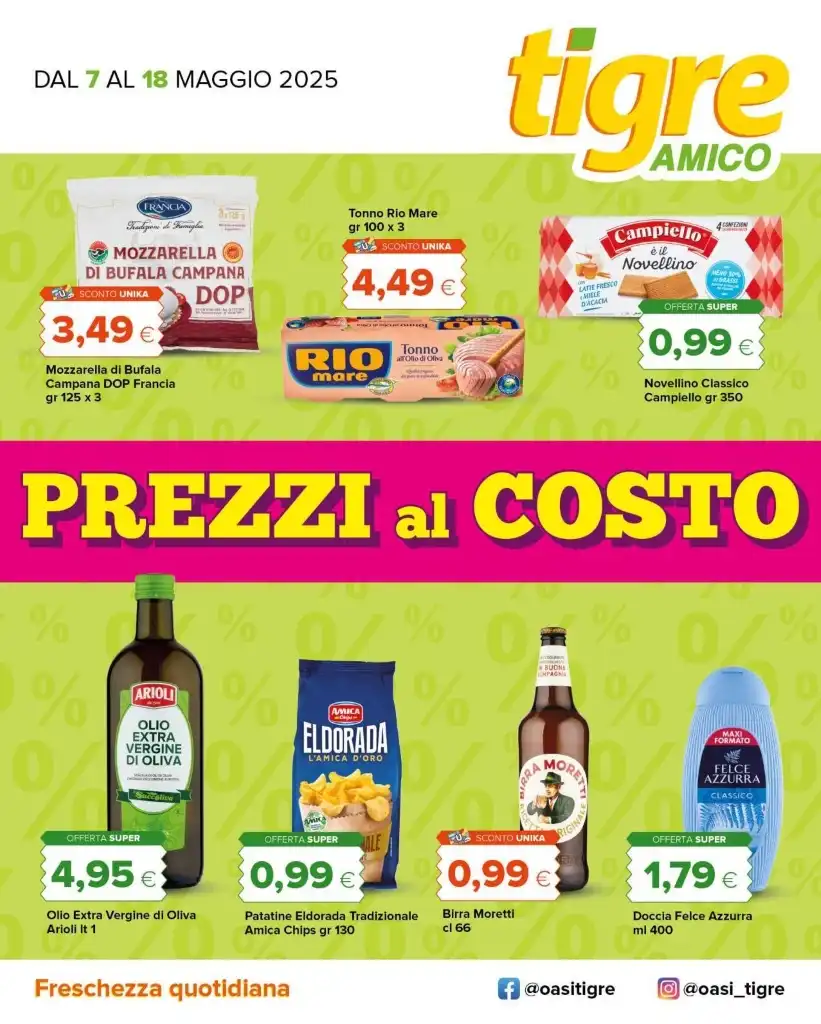 Volantino Tigre Amico Prezzi al Costo dal 7 al 18/05/2025