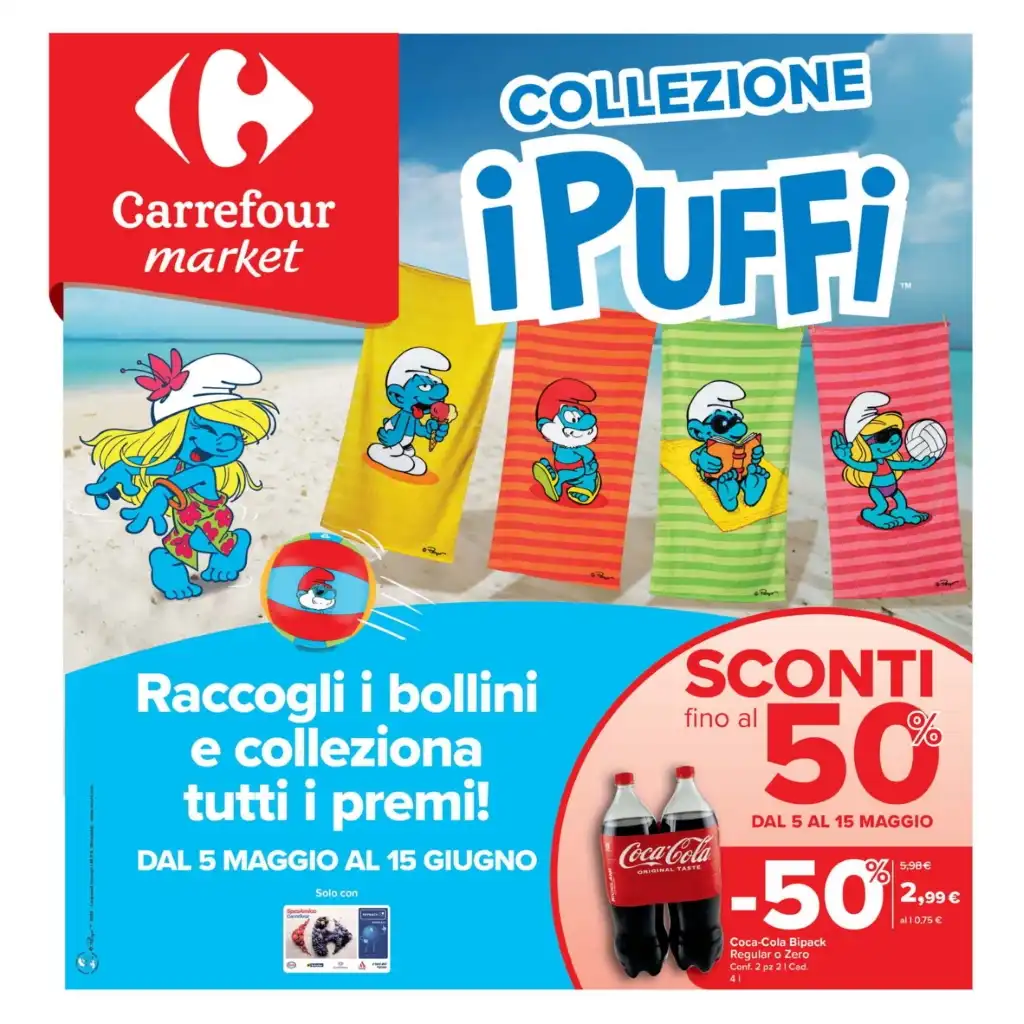 Volantino Carrefour Market Sconti fino al 50% dal 5 al 15/05/2025
