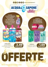 Volantino Acqua e Sapone Offerte Nazionali dal 18/05 al 7/06/2025