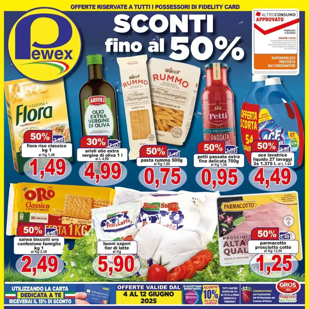 Volantino Pewex Sconti fino al 50% dal 4 al 12/06/2025