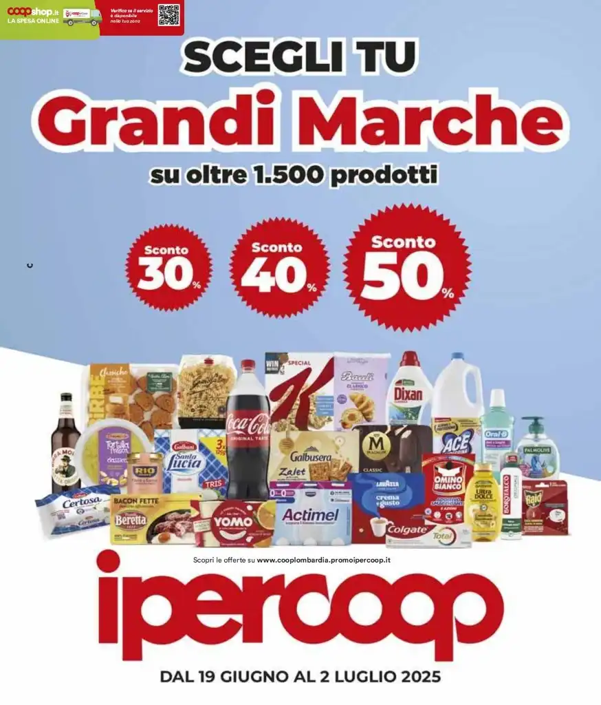 Volantino Ipercoop Grandi Marche dal 19/06 al 2/07/2025