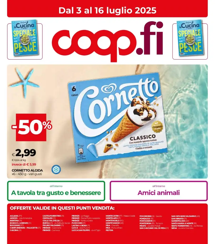 Volantino Coop.fi Sconti dal 3 al 16/07/2025