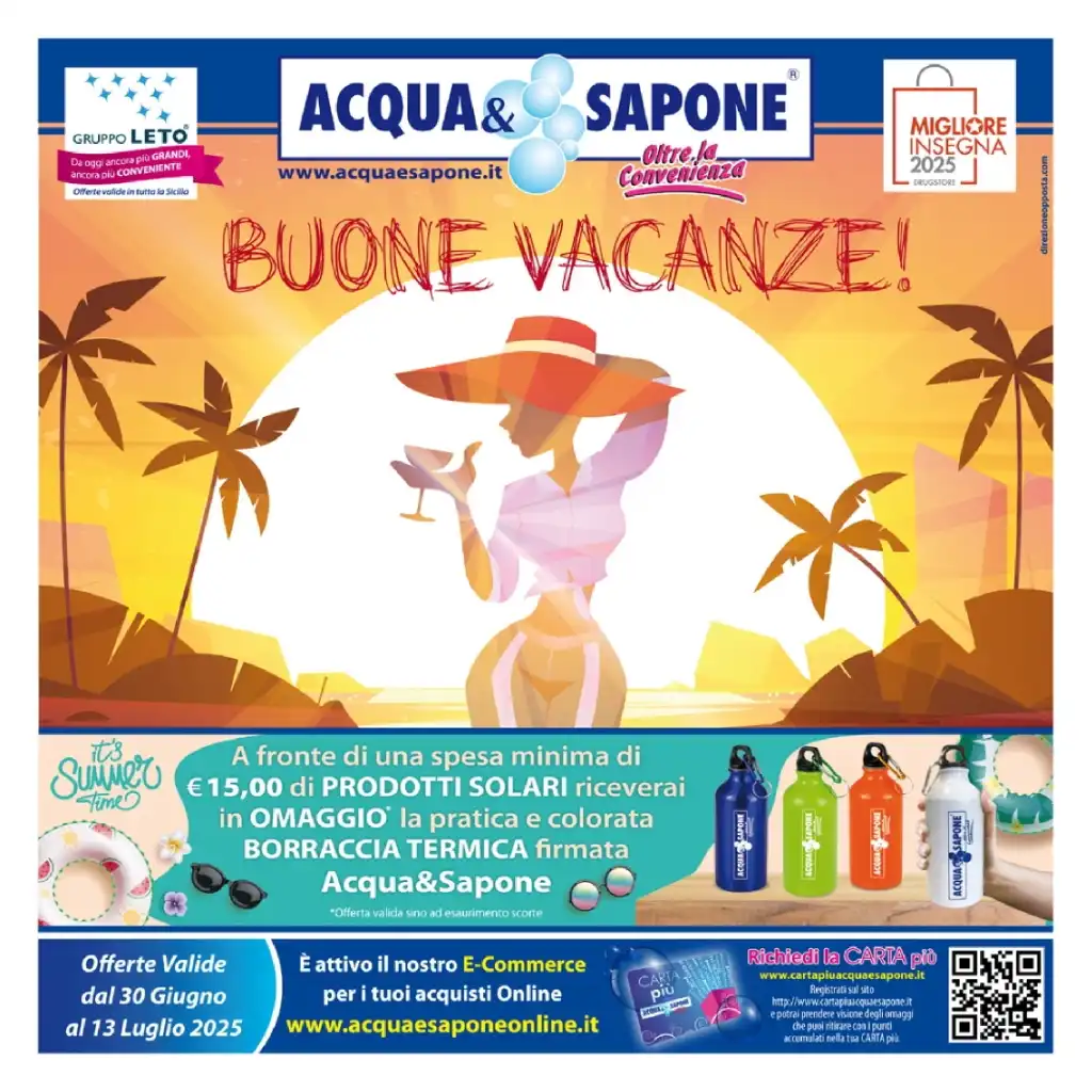 Volantino Acqua e Sapone Sicilia Vacanze fino al 13/07/2025