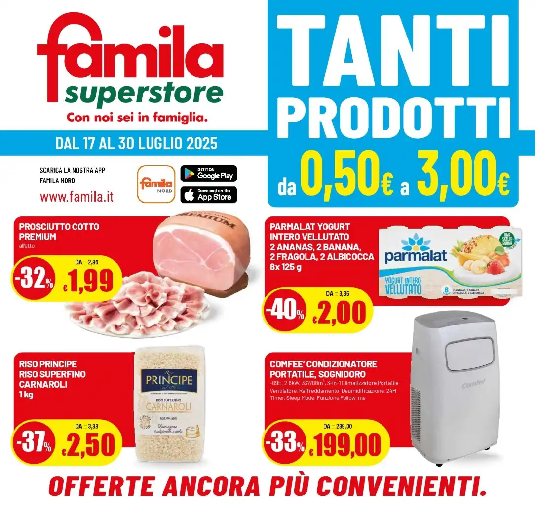 Volantino Famila Superstore Nuove Offerte dal 17 al 30/07/2025