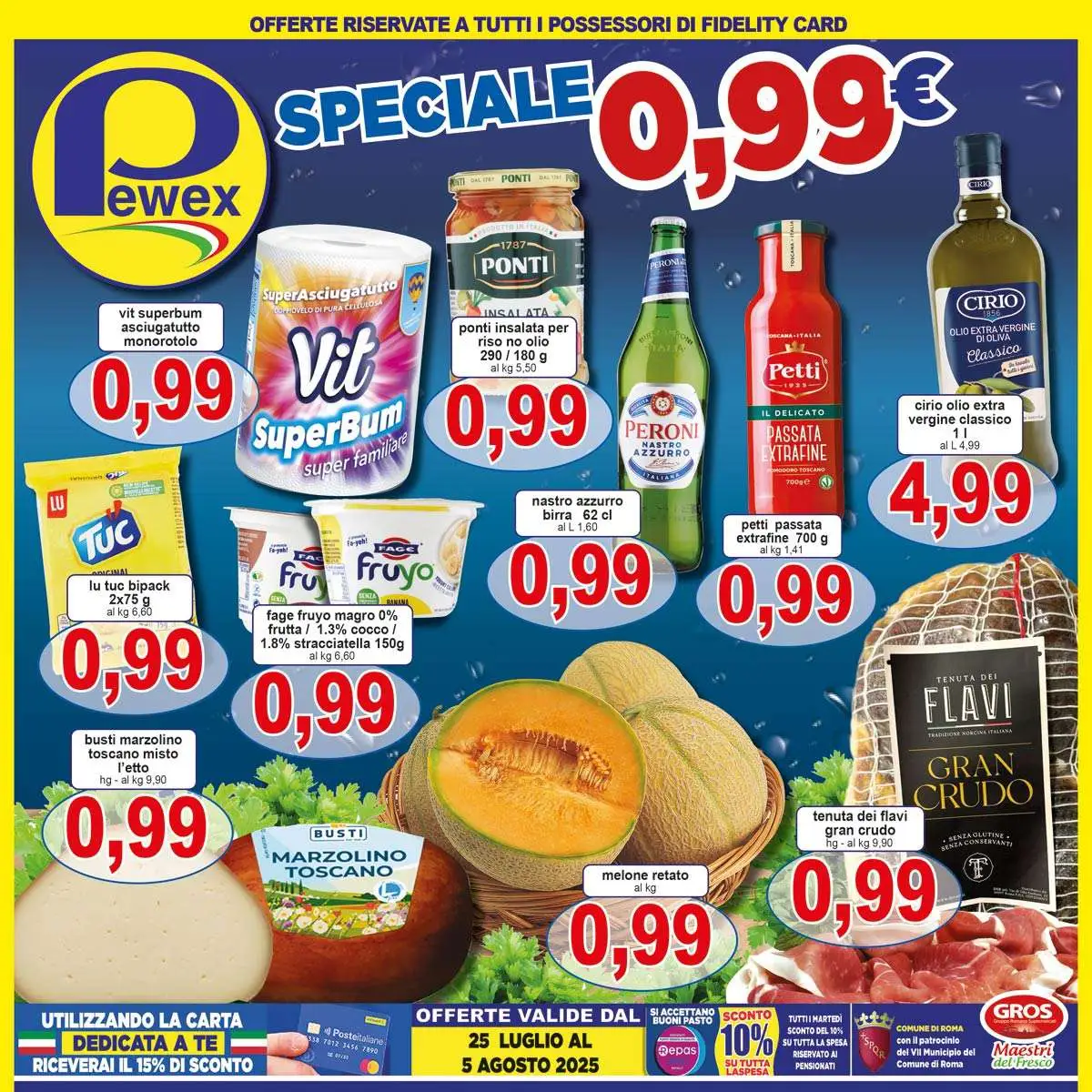 Volantino Pewex Speciale 0.99€ dal 25/07 al 5/08/2025
