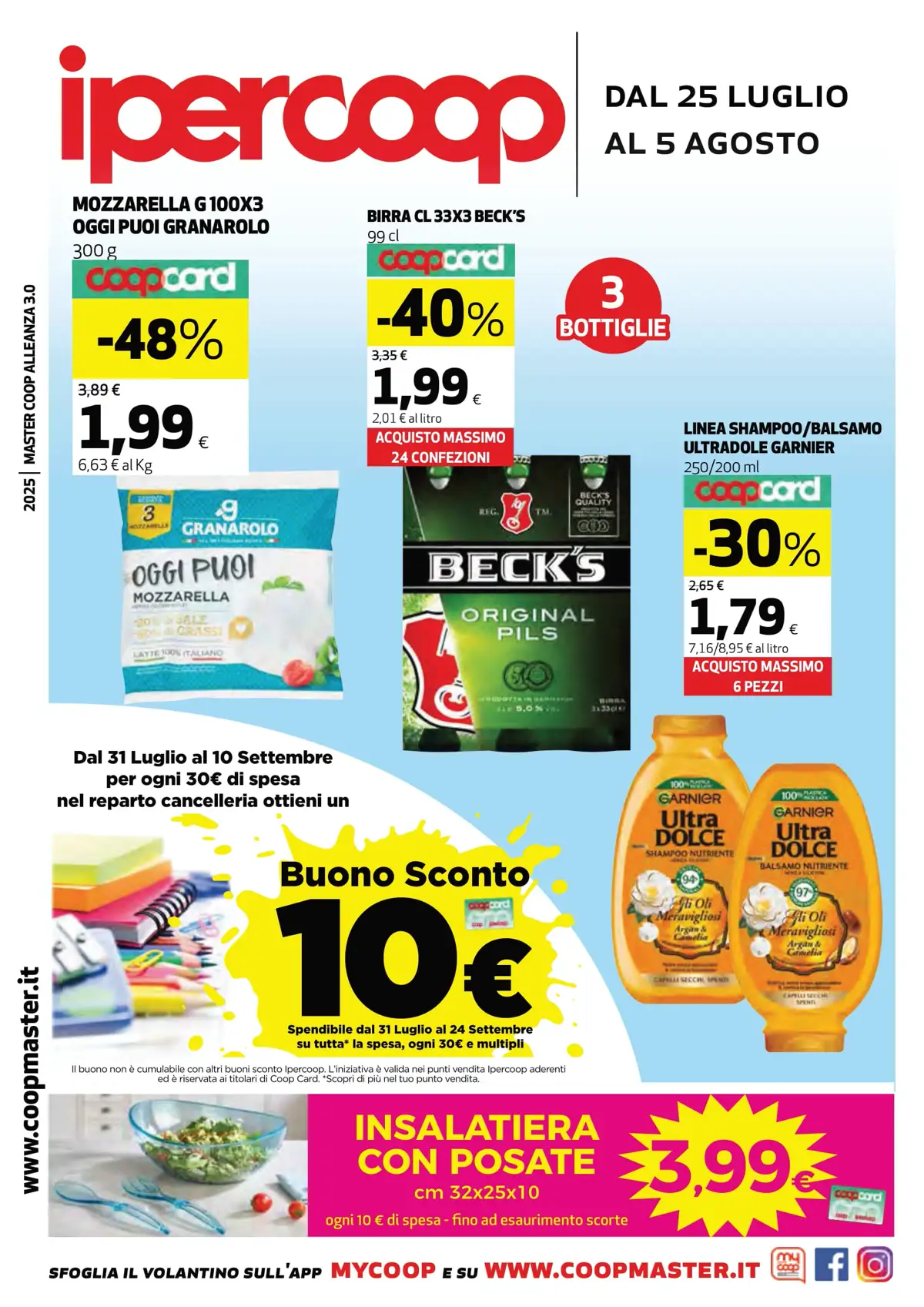 Volantino Ipercoop Calabria Prezzi Shock dal 25/07 al 5/08/2025