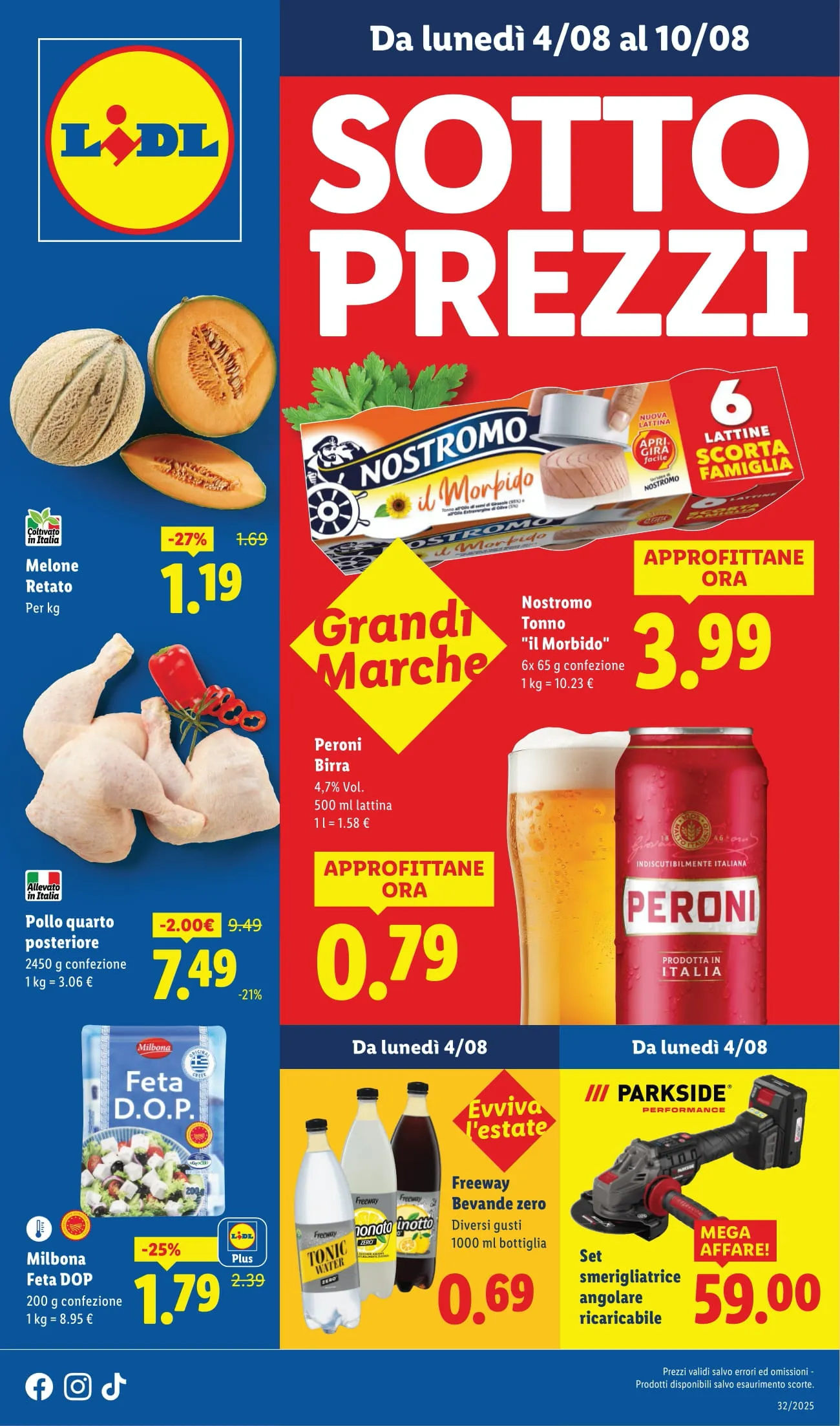 Volantino Lidl Sottoprezzi fino al 10 dal 4/08/2025