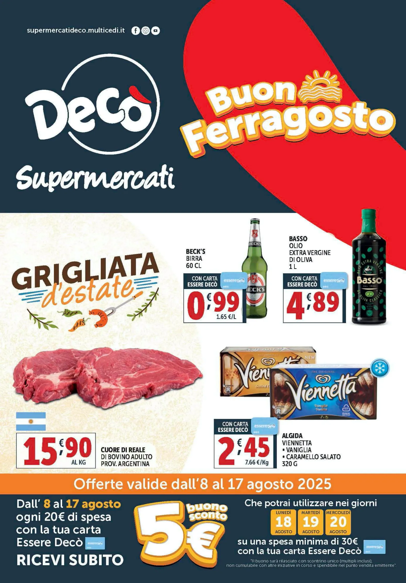 Volantino Decò Buon Ferragosto dall’8 al 17/08/2025