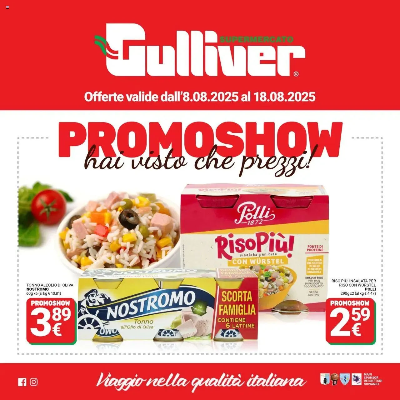 Volantino Gulliver Promo Show dall’8 al 18/08/2025