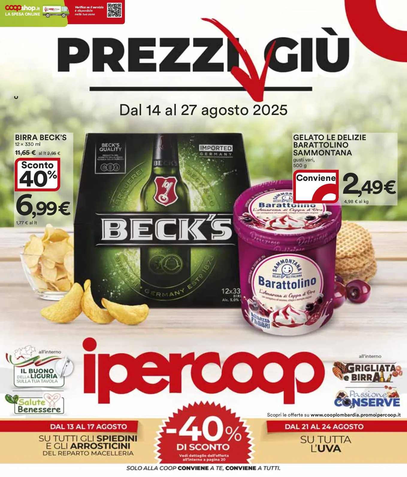 Volantino Ipercoop Prezzi Giù dal 14 dal 27/08/2025