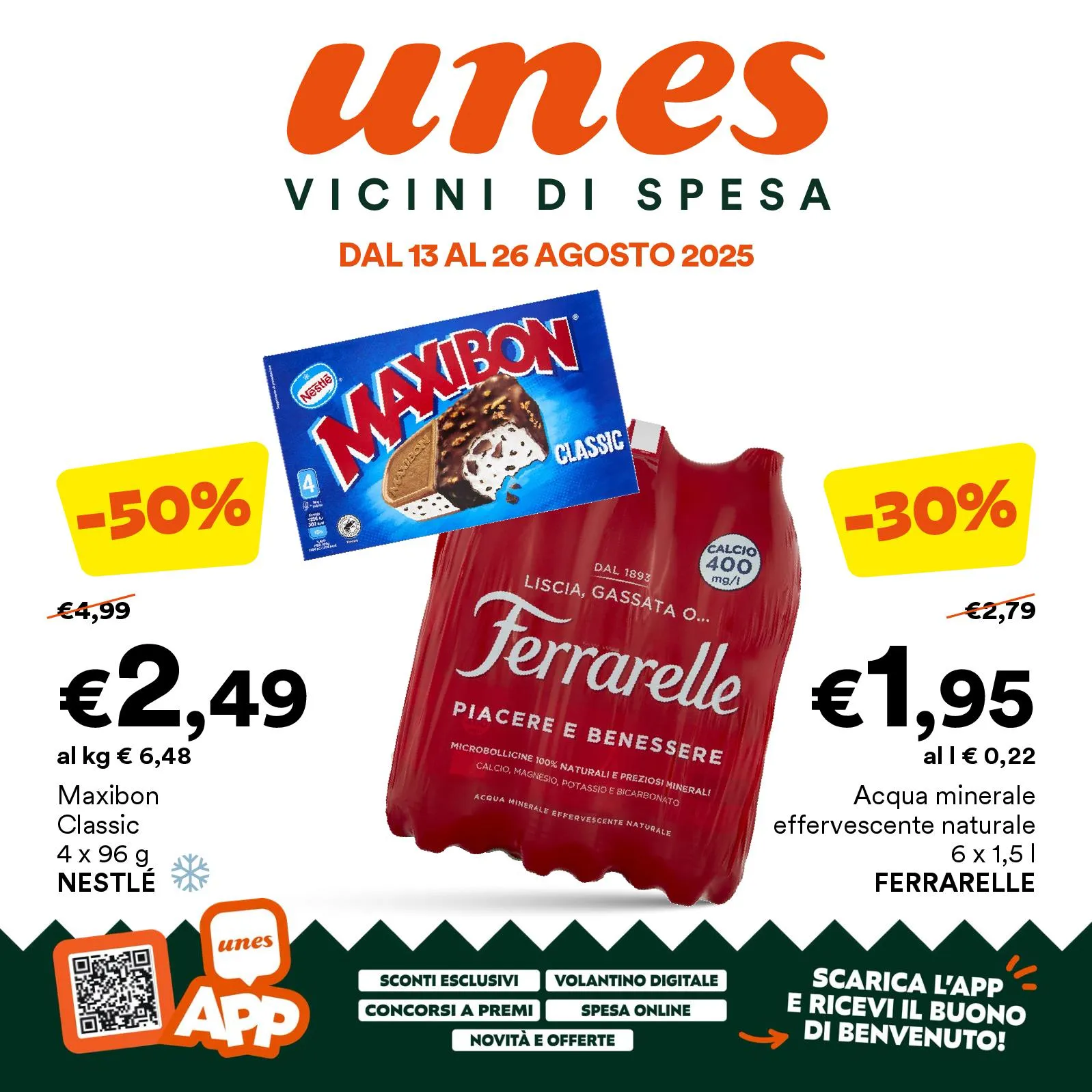 Volantino Unes Sconti dal 13 al 26/08/2025