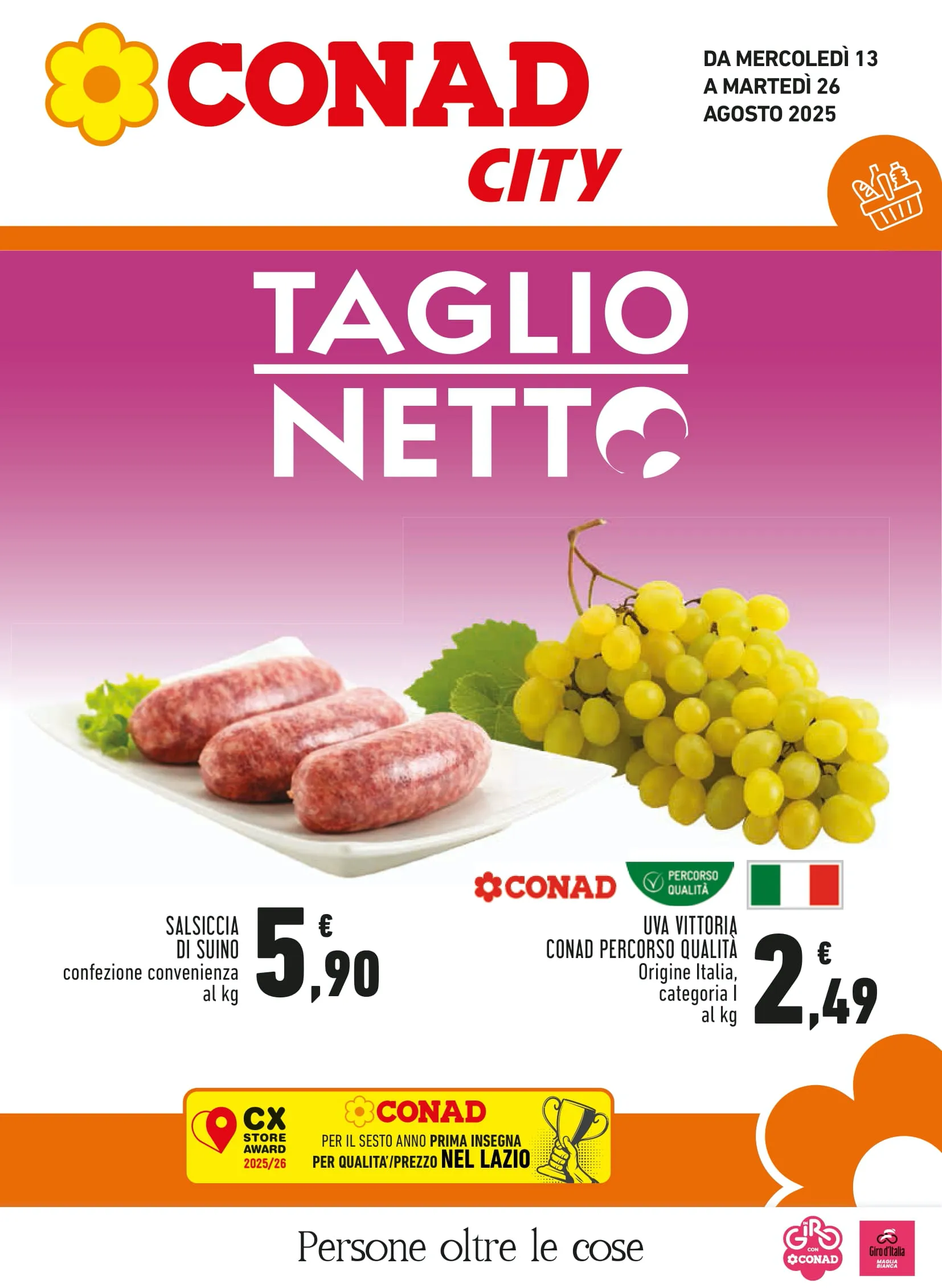 Volantino Conad City Taglio Netto dal 13 al 26/08/2025