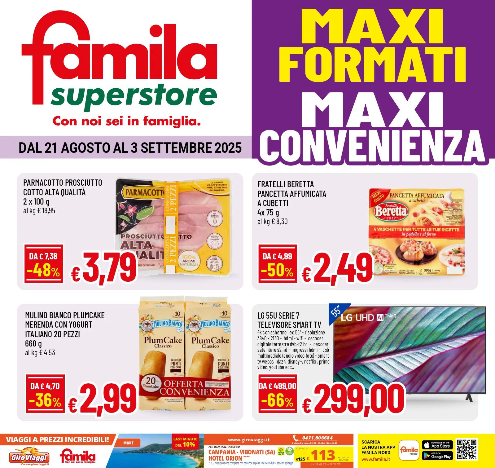 Volantino Famila Superstore Maxi Formati dal 21/08 al 3/09/2025