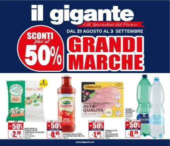 Volantino Il Gigante Grandi Marche dal 21/08 al 3/09/2025
