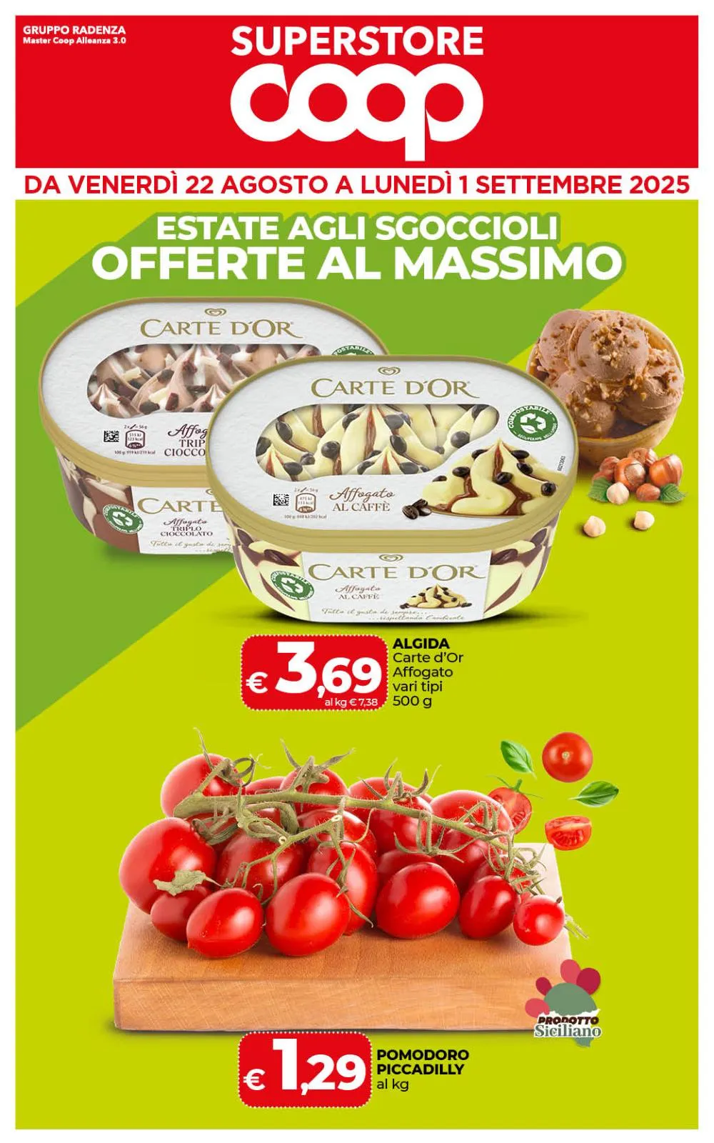 Volantino Coop Gruppo Radenza Sicilia dal 22/08 al 1/09/2025