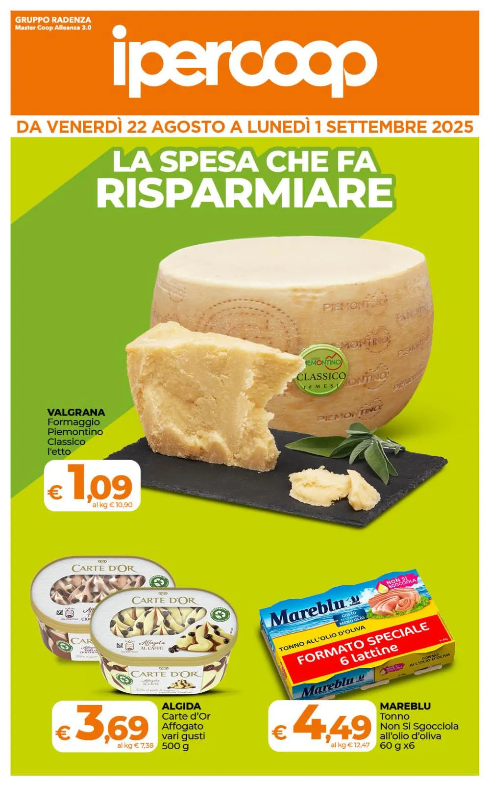 Volantino Ipercoop Sicilia Offerte dal 22/08 al 1/09/2025