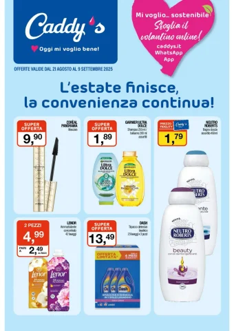 Volantino Caddy’s La Convenienza Continua fino al 9/09/2025