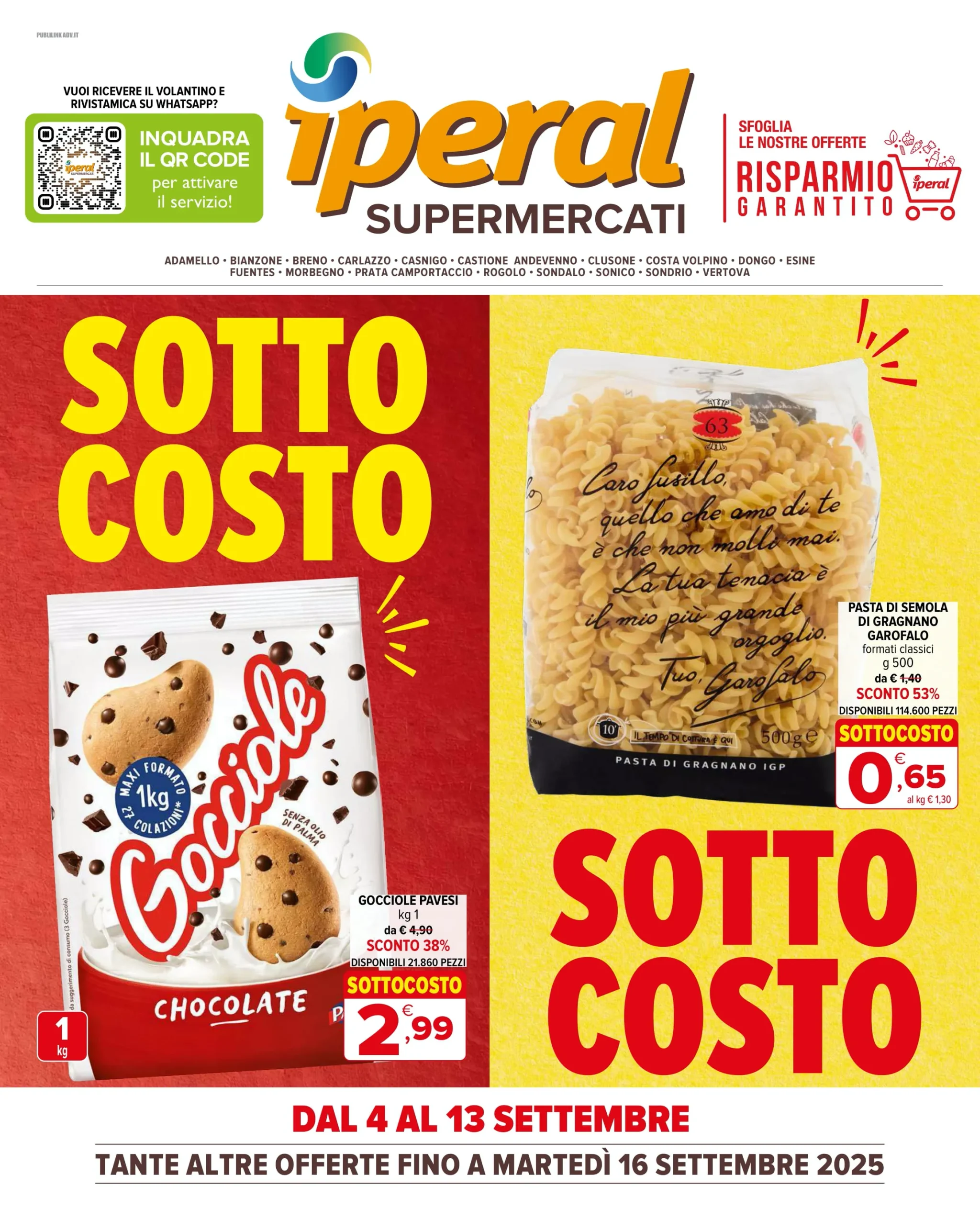 Volantino Iperal Sottocosto dal 4 al 16/09/2025