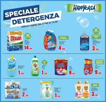 HappyCasa Speciale Detergenza volantino fino al 10/09/2025
