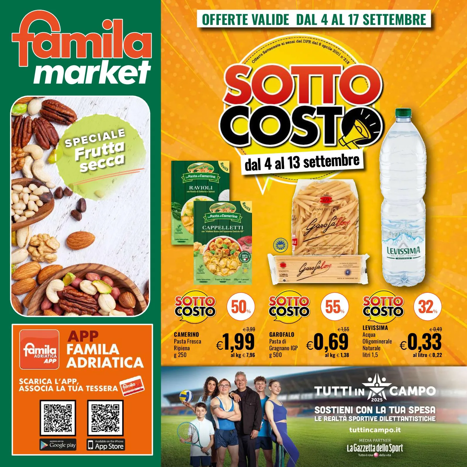 Volantino Famila Market Sottocosto dal 4 al 17/09/2025