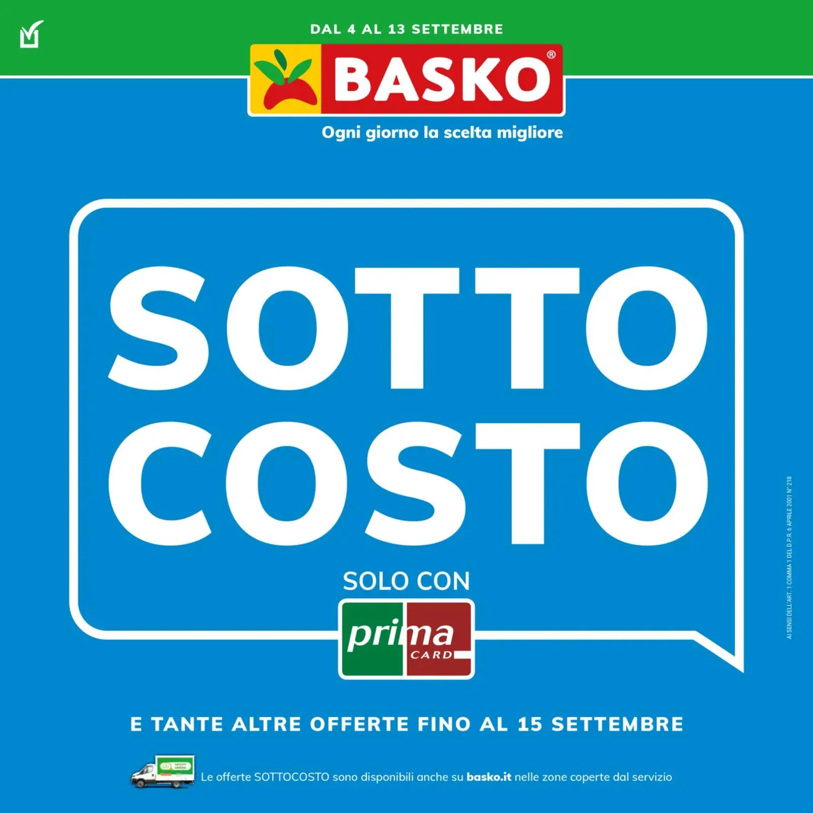 Volantino Basko Sottocosto dal 4 al 15/09/2025