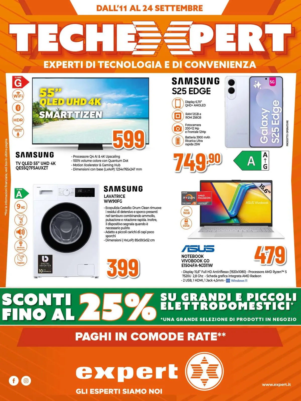 Volantino Expert Offerte Tech dall’11 al 24/09/2025