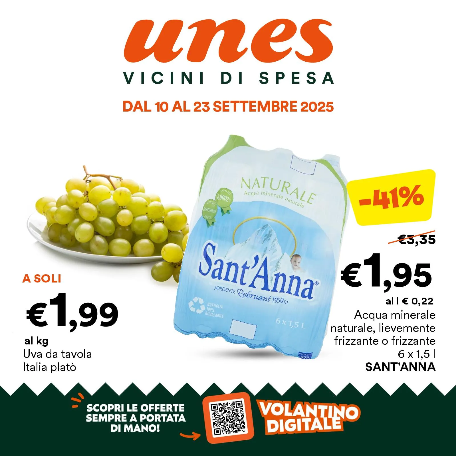 Volantino Unes Offerte settimanali dal 10 al 23/09/2025