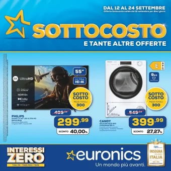 Volantino Euronics Sottocosto dal 12 al 24/09/2025