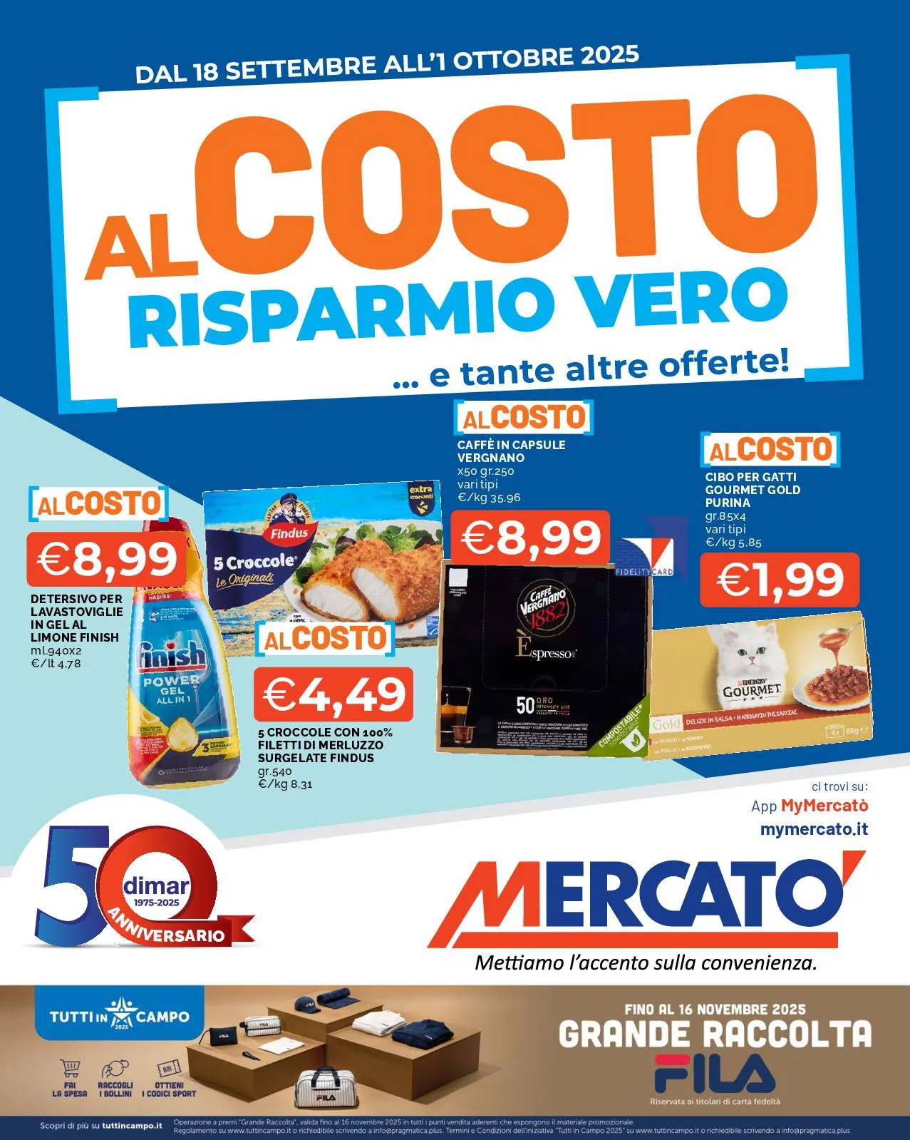 Volantino Mercatò Al Costo Risparmio Vero dal 18/09 al 1/10/2025