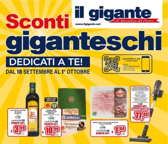 Volantino Il Gigante Sconti Giganteschi dal 18/09 al 1/10/2025