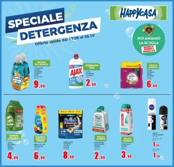 HappyCasa Speciale Detergenza: Volantino fino al 5/10/2025