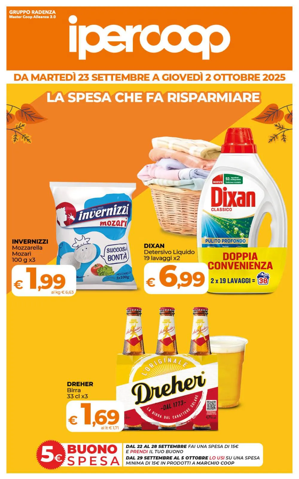 Volantino Ipercoop Sicilia Risparmio dal 23/09 al 2/10/2025