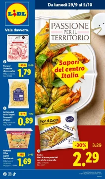 Volantino Lidl Sapori del Centro Italia dal 29/09 al 5/10/2025