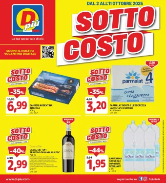 Volantino DPiù Sottocosto fino all’11 dal 2/10/2025