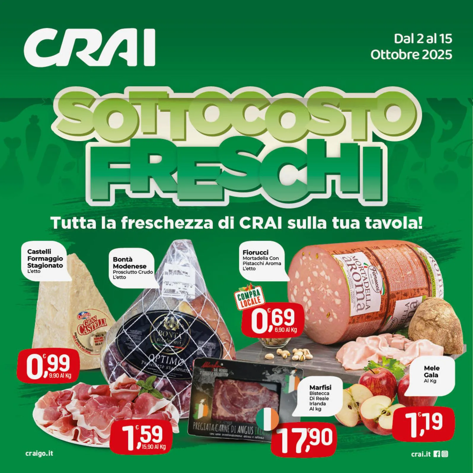 Volantino Crai Sottocosto Freschi dal 2 al 15/10/2025