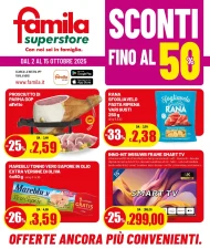 Volantino Famila Superstore Sconti fino al 50% dal 2 al 15/10/2025
