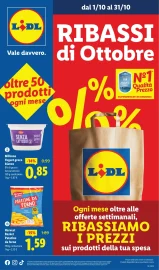 Volantino Lidl Ribassi di Ottobre dal 1 al 31/10/2025