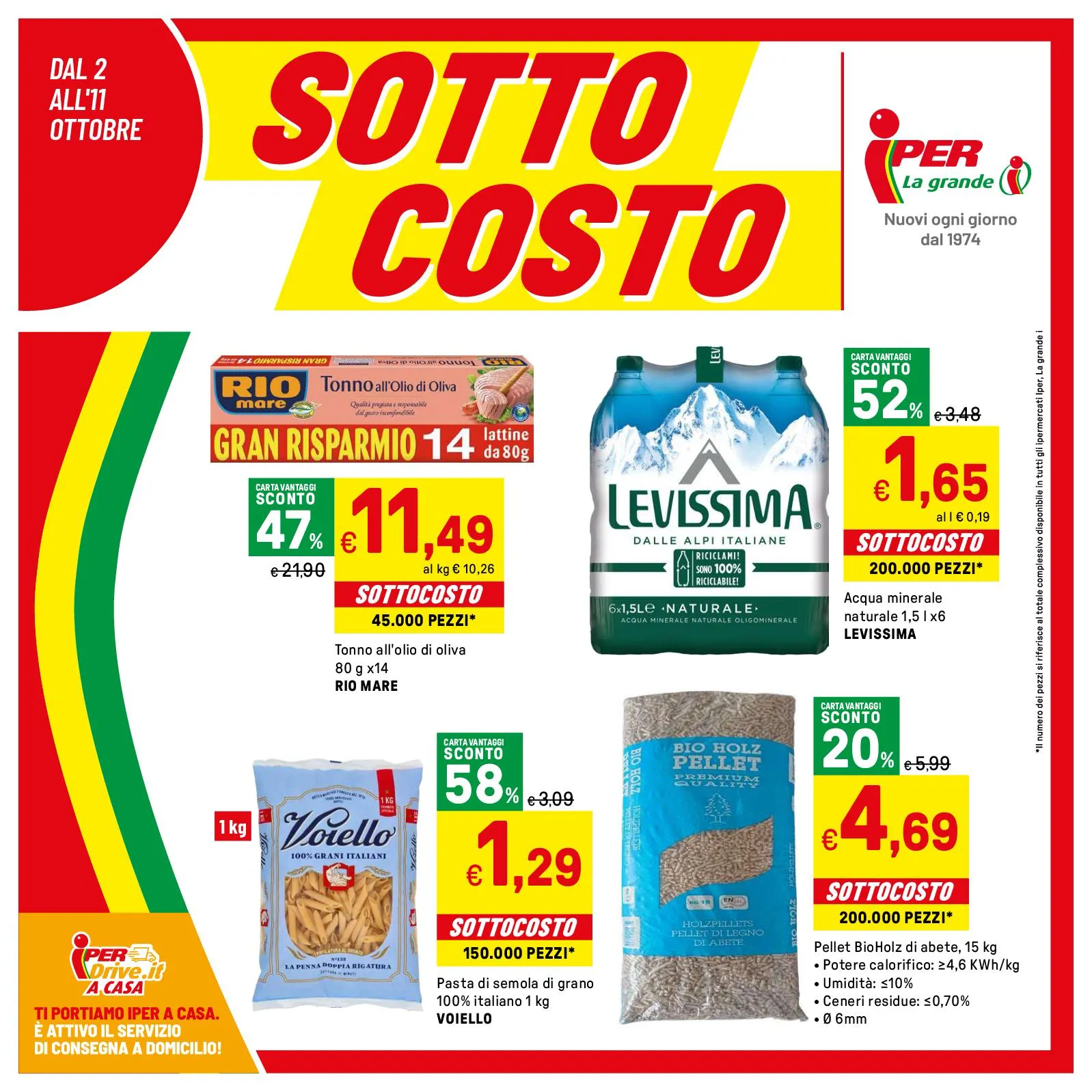 Volantino Iper la Grande i Sottocosto dal 2 all’11/10/2025