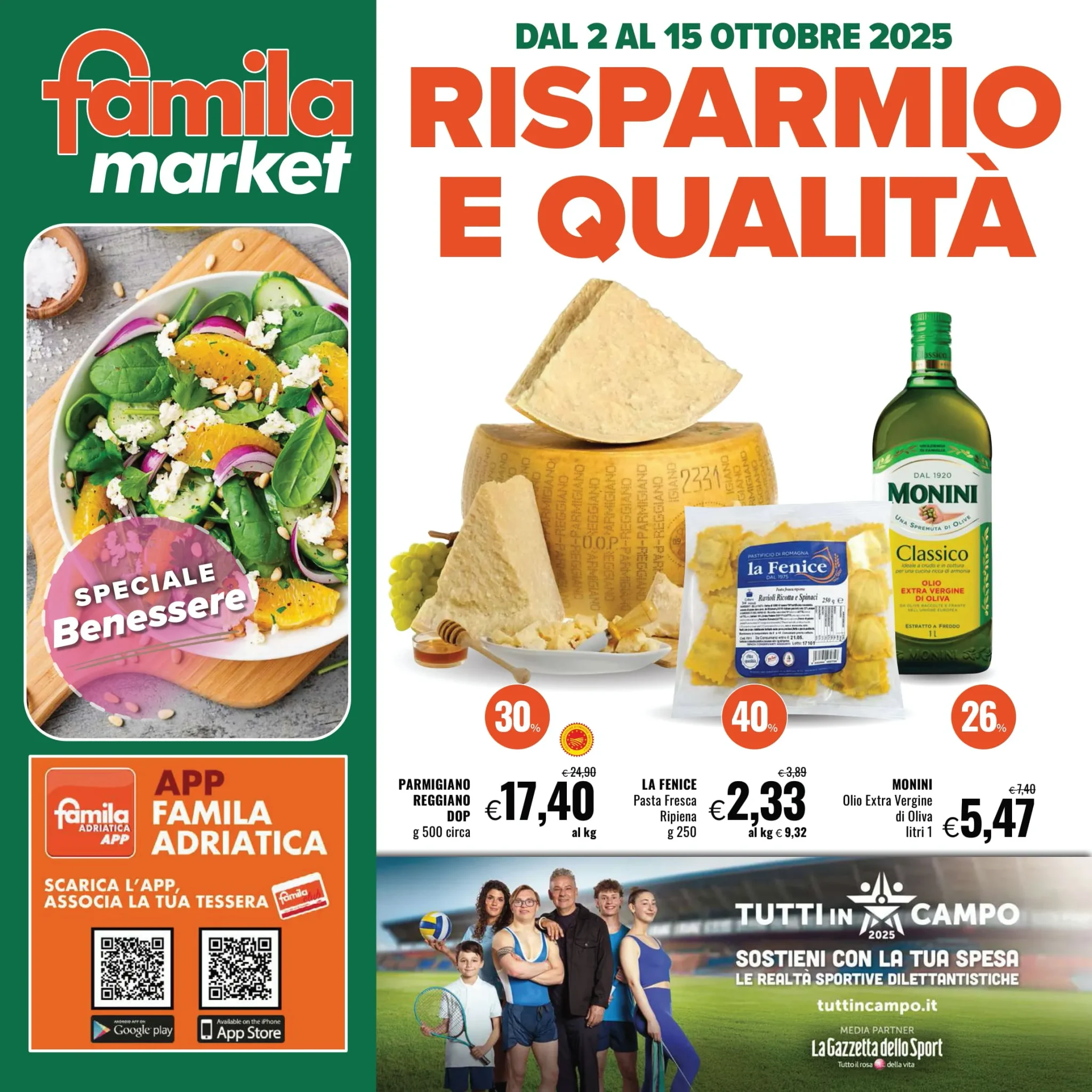 Volantino Famila Market Risparmio e Qualità dal 2 al 15/10/2025