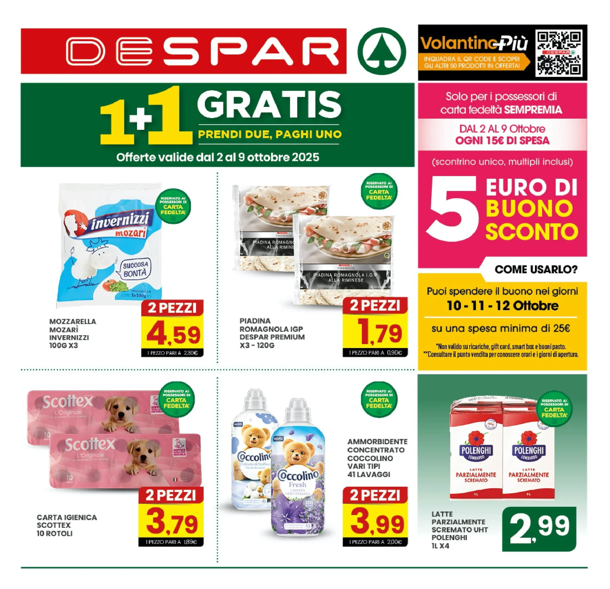 Volantino Despar 1+1 Gratis dal 2 al 9/10/2025