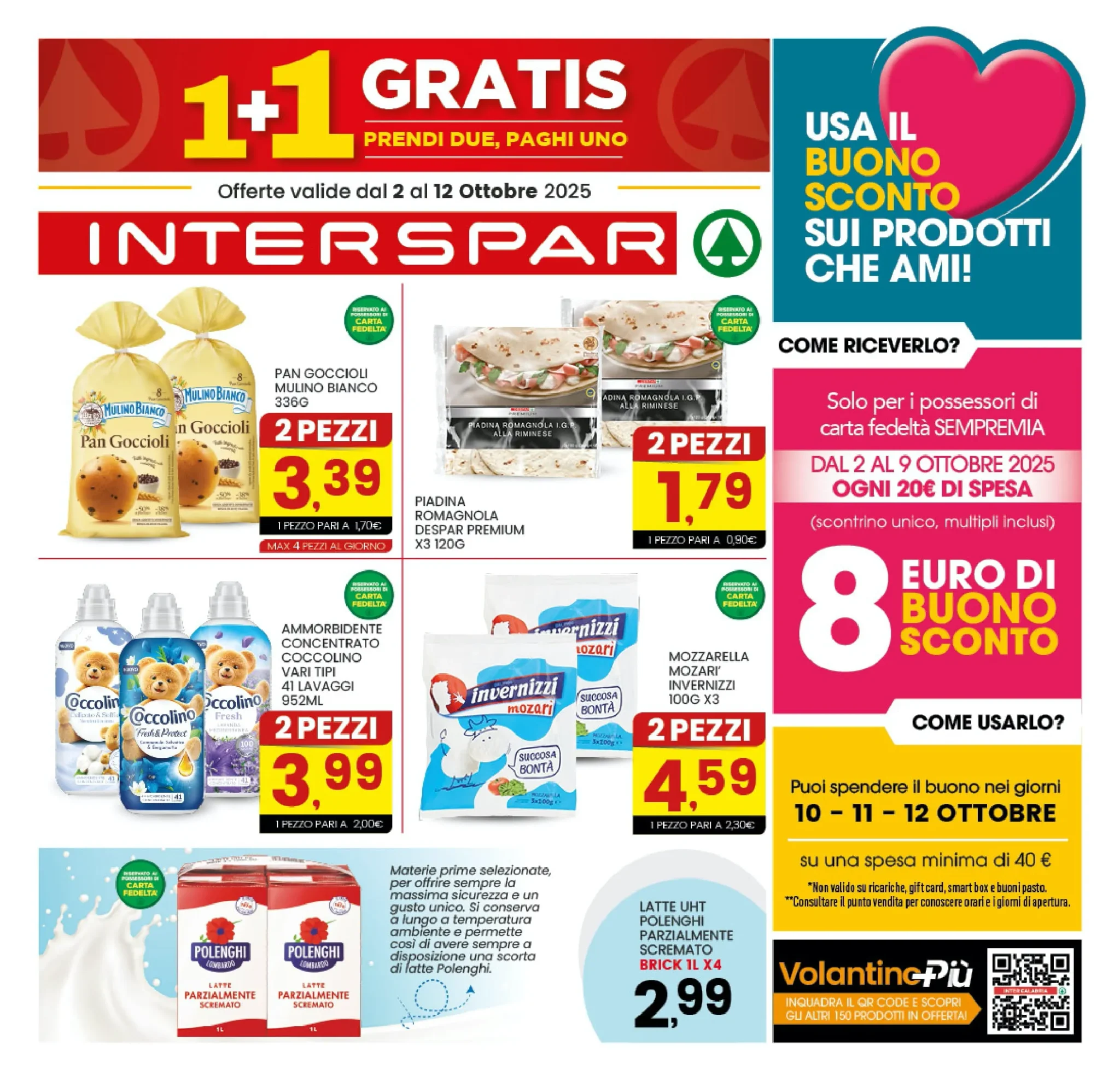 Volantino Interspar 1+1 Gratis dal 2 al 12/10/2025