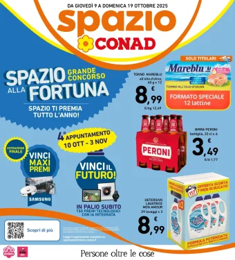 Volantino Spazio Conad Spazio alla Fortuna fino al 19 dal 9/10/2025