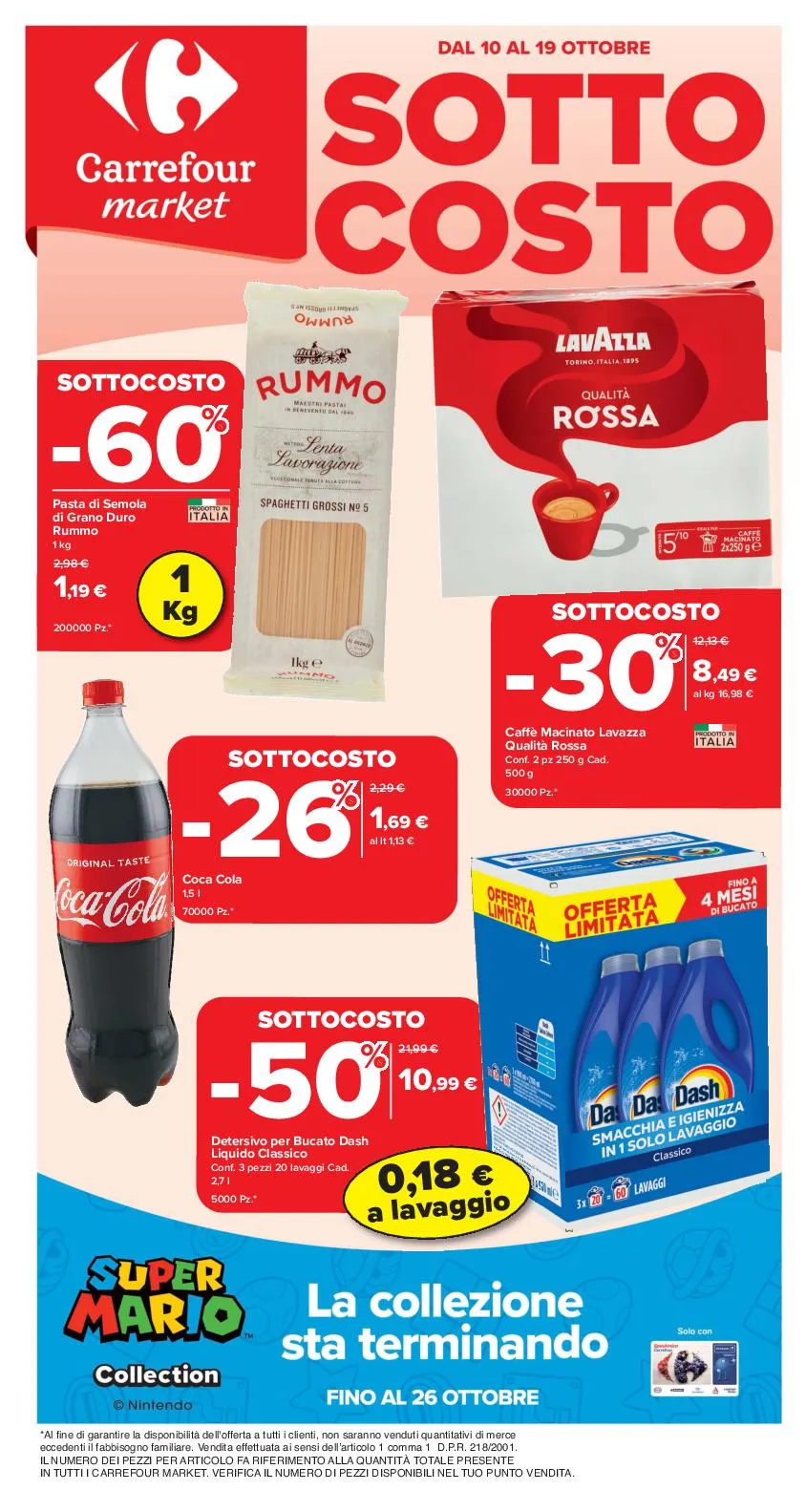 Volantino Carrefour Market Sottocosto dal 10 al 19/10/2025